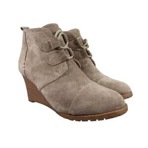 Rampage Shoes Womens 7.5 Booties Wedge Fashion Classic Comfort Chukka Lace Up